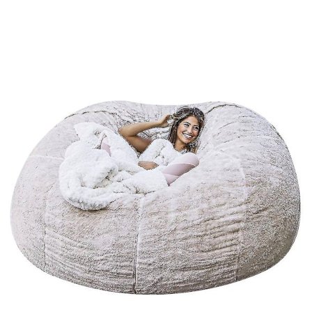 Lazy Sofa Bean Bag Konstgjord päls Bean Bag Bönsoffa