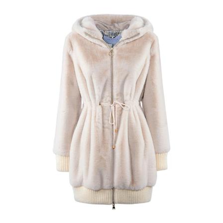 Nenette Winter Jas , Beige , Dames , Maat: S