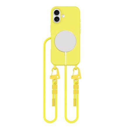 Tech-Protect MagNecklace MagSafe-etui med snor til iPhone 16 - Gul