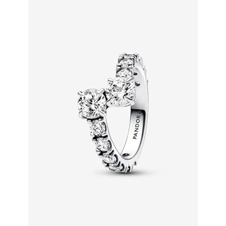 Pandora - Glitrende overlappende ring - Sterling sølv