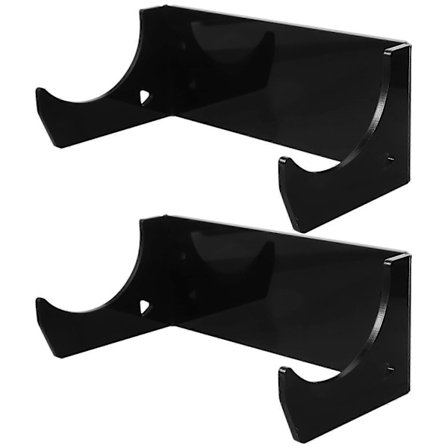 Kjevleholder Veggfeste Kjevle Display Rack Plassbesparende Kjøkkenorganisering Svart 19.50X10.00X7.50CM Akryl 2 Sett