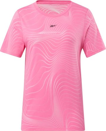 Reebok Women's Burnout T-Shirt Women Short sleeved fitness sweater Pink S