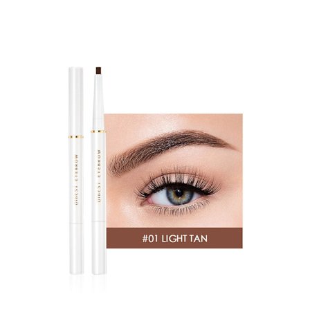 Dobbelthodet øyenbrynsblyant Langvarig naturlig vanntett øyenbrynspenn Kosmetikk (1# Kamel)