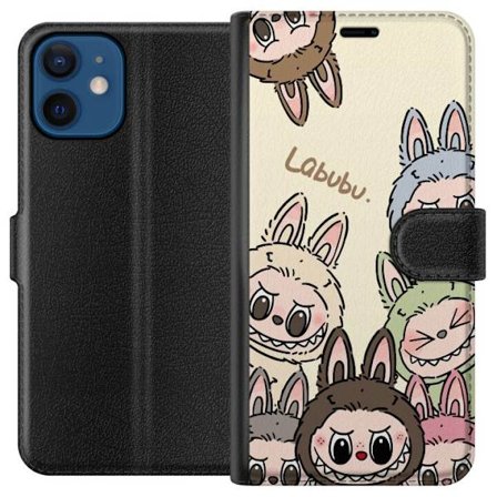 Kompatibelt Plånboksfodral till Apple Apple iPhone 12 mini Monster kanindocka med blomsterkrans vinylfigur