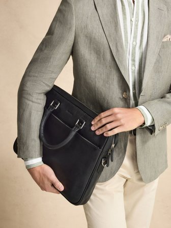 John Henric Men's Black Laptop Bag Bartolo Size Onesize