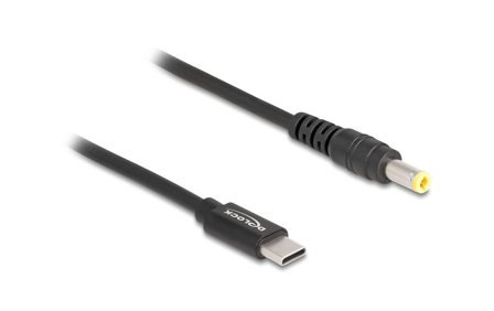Delock Laptop Charging Cable USB Type-C male to 5.5 x 2.5 mm male