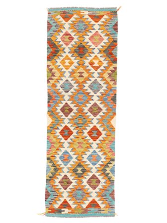 Kelim Afghan Old Style Tæppe Orientalsk Løber Orange/Brun (Uld, Afghanistan)