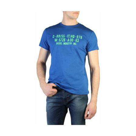 Diesel, T-shirt Blauw, Heren, Maat:S,Cotton