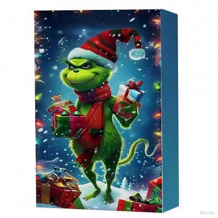 2025 Grinch Joulukalenteri Joulu Yllätyslaatikko Vihreät Hiukset Lähtölaskenta 24 Lahja Yllätyslaatikko Halloween