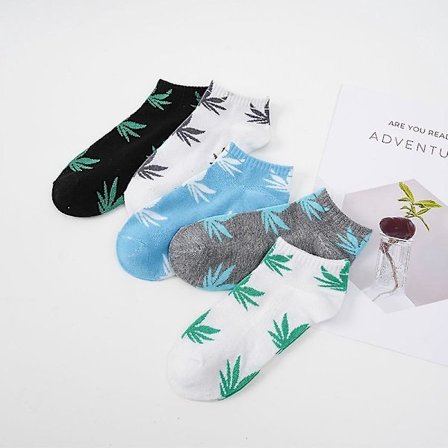 Højkvalitets Komfortable Bomuldsstrømper / Ankelstrømper med Ahornblade til Mænd