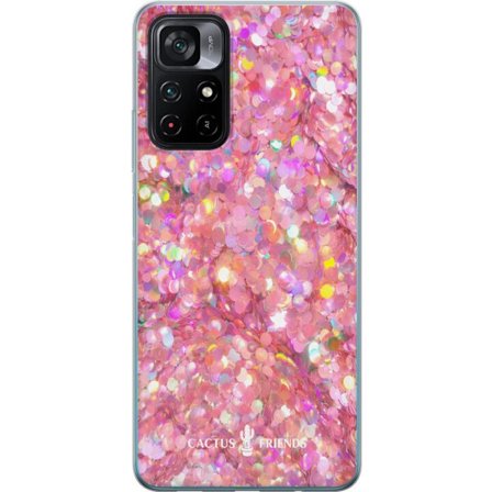 Yhteensopiva Puhelinkuori Xiaomi Xiaomi Poco M4 Pro 5G Cactus and Friends – PinkGlitter