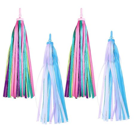 2 par cykelstyr tape cykel håndtag streamer børn scooter kvast børnecykel tilbehør styr dekor