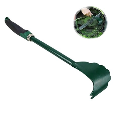 Universellt skrapverktyg för gräsklippare med långt ergonomiskt handtag, effektivt och robust skrapverktyg för gräsklippardäck för att hålla 
