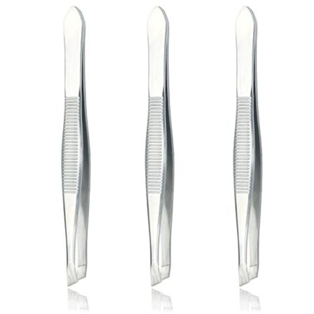 (3-pack) Snedställda pincetter - Precision Stainless Steel Slant Tip Twe