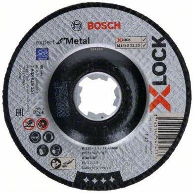 Bosch Expert for Metal Kapskiva med X-LOCK, nedsänkt sågning 125 × 2,5 × 22,23 mm, Kapa, slipa & polera