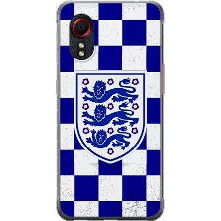 Yhteensopiva Puhelinkuori Samsung Samsung Galaxy Xcover 5 Graafinen shakkiruudukkokuviointi sinisellä ja valkoisella, klassisella heraldisella vaakun