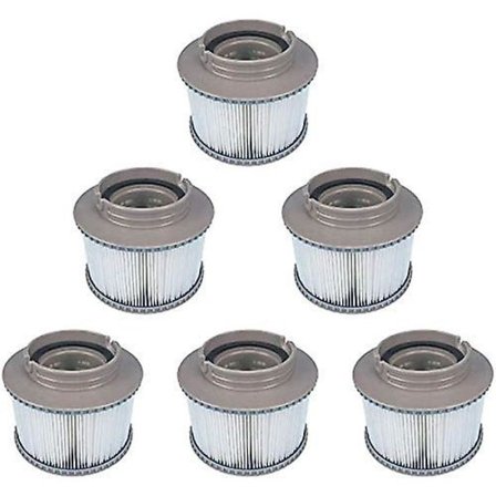Pakke med 6 erstatningsfilter for Mspa Fd2089, filterpatron for svømmebasseng og spa