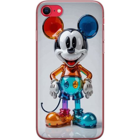 Yhteensopiva Puhelinkuori Apple iPhone SE (2022) Mickey tulevaisuudenmukainen värikäs hahmo kiiltävä lelu kromi neon Disney pop-taide moderni keräilyk
