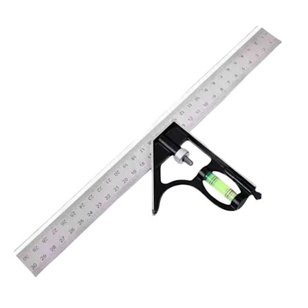 300mm Kombinasjonsvinkel i rustfritt stål, Kombinasjonsvinkelmåler, Kombinasjonsvinkel, Nøyaktig Kombinasjonsvinkel, Justerbart Måleverktøy