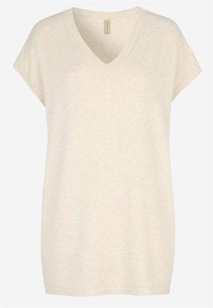 Soyaconcept - Finstickad tunika - crememlange - för damer - L (42) - Cellbes