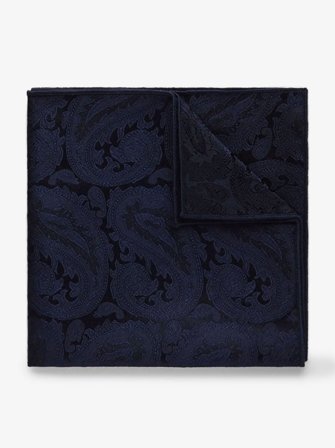 John Henric Men's Blaues Formelles Einstecktuch Size Onesize