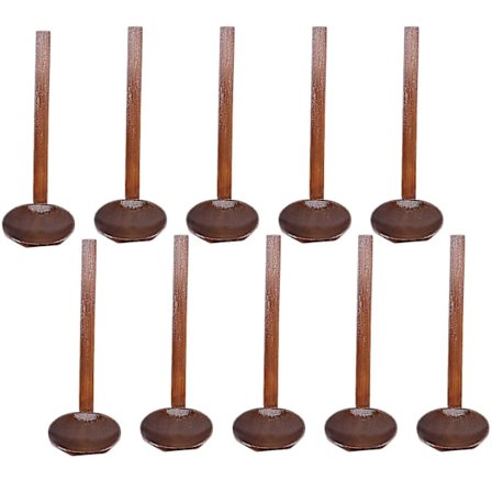 Japansk 8,5" Ramen Håndlaget Tre Suppe Skje Tre Bestikksett for Kjøkken, Tre Hot Pot Skje 10 stk