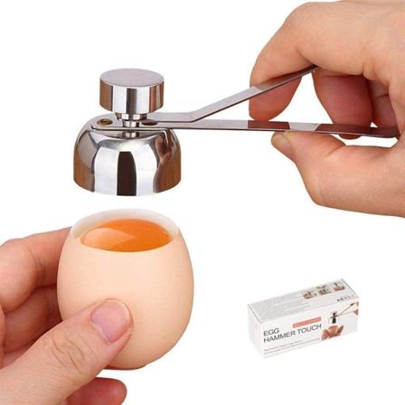 1 stk eggeskallskutter, rustfritt stål skallåpner hardkokt egg