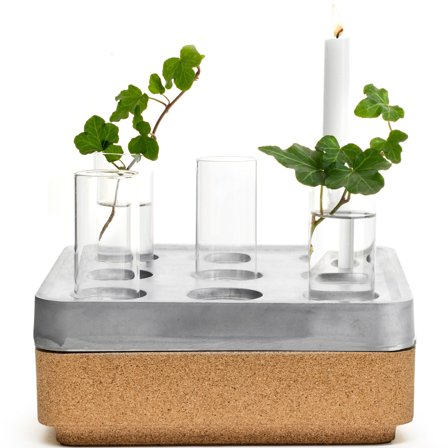 Born in sweden Korkskål gaveæske, small & 4 vaser, naturel - Naturlig | KitchenOne