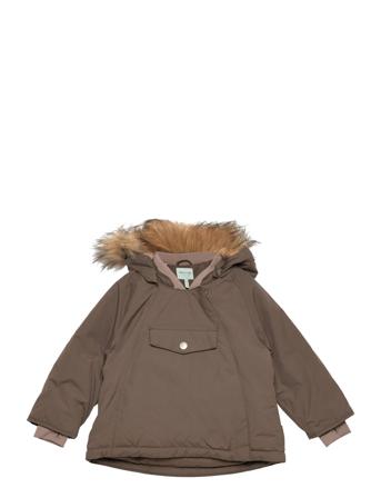 Wang Winter Jacket Fake Fur Outerwear Shell Clothing Shell Jacket Brun Mini A Ture