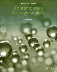 Contemporary Strategy Analysis, ISBN: 9781119576433