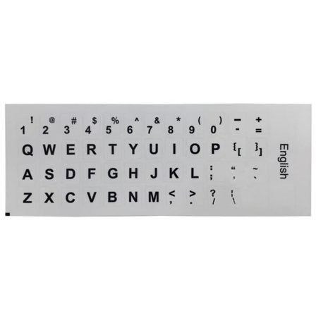 Engelsk Tastaturklistremerke Deksel for Bærbar PC Stasjonær PC BK