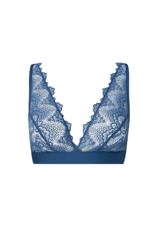Understatement Lace Plunge Bralette Bh Dam Blå XXL