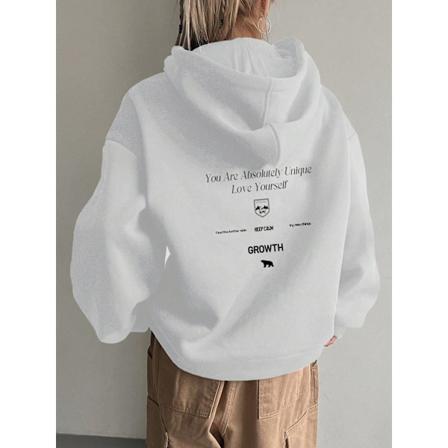 Dazy Slogan Graphic -pudotusolka-huivi, valkoinen White S