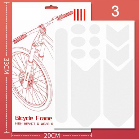 Terrengsykkel-klistremerke Anti-skli rammebeskyttelse 3 3