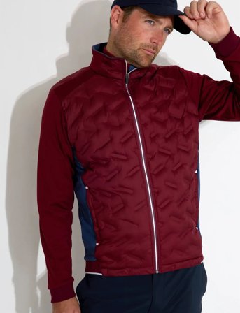 Abacus Mens Portrush Hybrid Jacket - Burgundy - XXXL