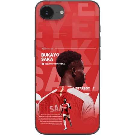 Kompatibelt Mobildeksel til Apple iPhone 16e Bukayo Saka Arsenal England 16 assist stolt skade fotball wing rask teknikk viktig offensiv kraft og frem