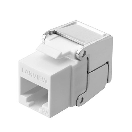 Lanview modulinnlegg - Cat 6a, unshielded, flip