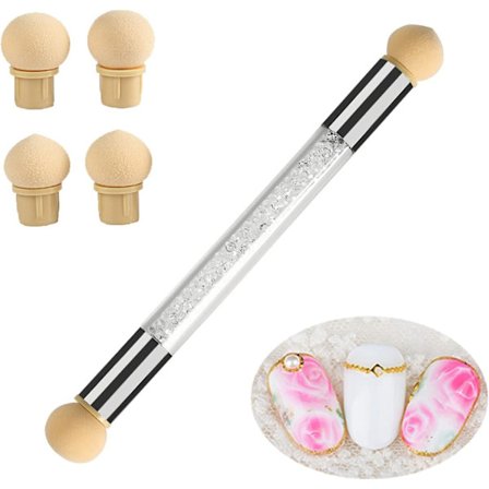 Nail Art Sponge Brush, Double Head Sponge Nail Brush Gradient Nai
