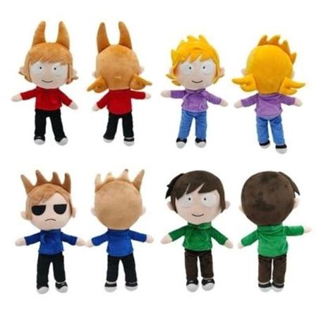 Eddsworld Plyschkartong Edd Tord Matt Tom Mjuk Docka Barnleksak