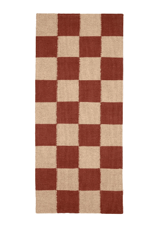 Classic Collection Gångmatta Squares 80x240 cm Mattor Röd