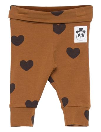 Basic Hearts Nb Leggings Tencel Baby Trousers Brun Mini Rodini