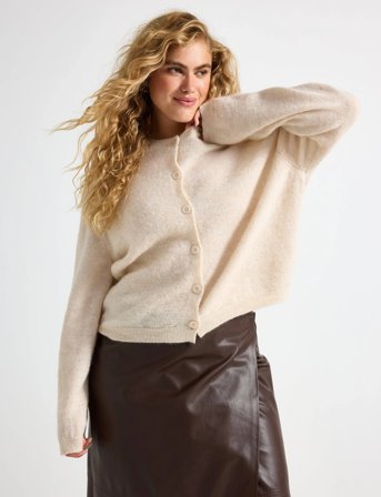Lindex Cardigan Minna Mohair Blend - Cream - L