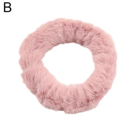 1x Håriga Scrunchies För Kvinnor Flickor Mjuk Fuskpäls Gummihår Sc