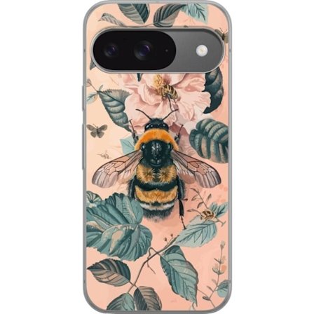 Yhteensopiva Puhelinkuori Google Pixel 9 Pro Kimalainen kukalla luonnollinen inspiroiva muotoilu pehmeillä pastelliväreillä rauhallinen energia ja kau