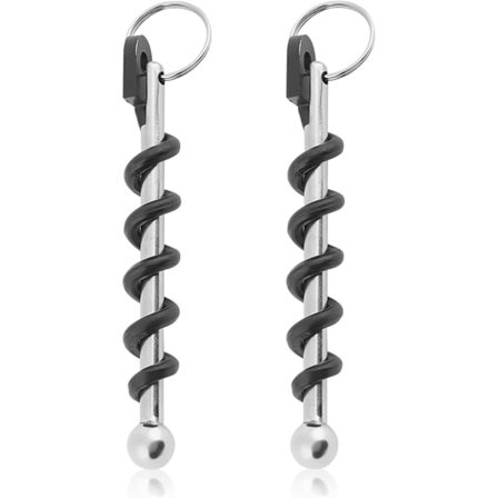 2 stk. Proptrækker nøglering, rustfrit stål vin nøgle mini lille nøglering vinåbner vinflaske vin nøgle multifunktionel flaskeåbner proptrækker glas 