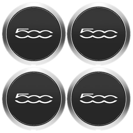 133 mm pyörän navan suojus Fiat 500 -malliin, pyörän navan suojussarja 68078419AC 68078421AC pölysuoja hopea 51884863-WELLNGS