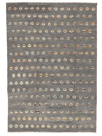 Kilim Nimbaft Rug 208X301 Brown/Dark Yellow Wool, Afghanistan