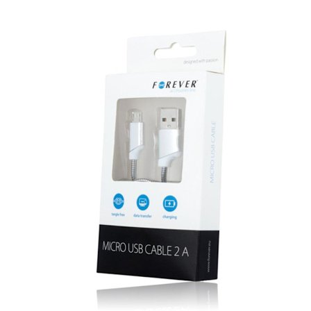 Metal MicroUSB Data SYNC Kabel Forever - 100cm