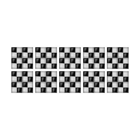 10 St Mosaik Kristall Film Kakel Klistermärken För Diy Heminredning