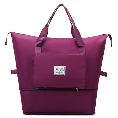 Ryggsekk Stor kapasitet Dry Wet Separation Dual-Use Sports Gym Herre Dame skulderveske Grape purple